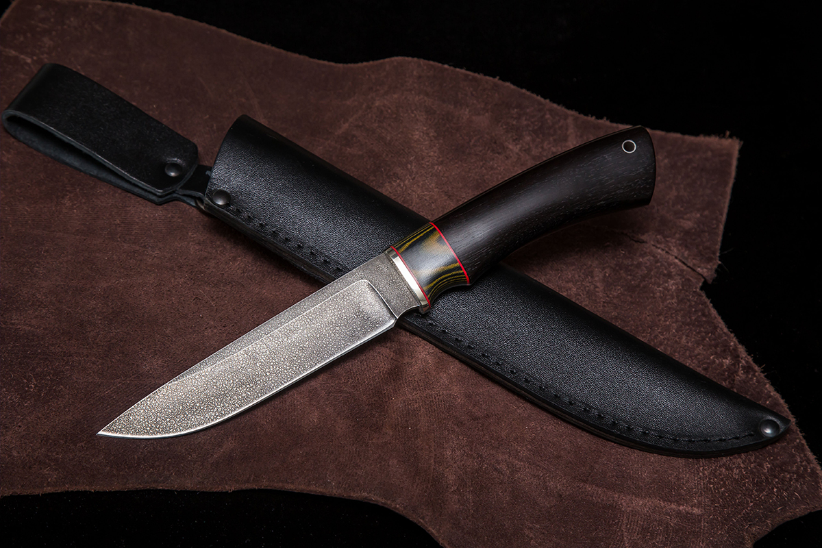 Фото ножа Егерь из стали ХВ5 — 226, сталь хв5, притин мельхиор, вставка микарта, граб - 4