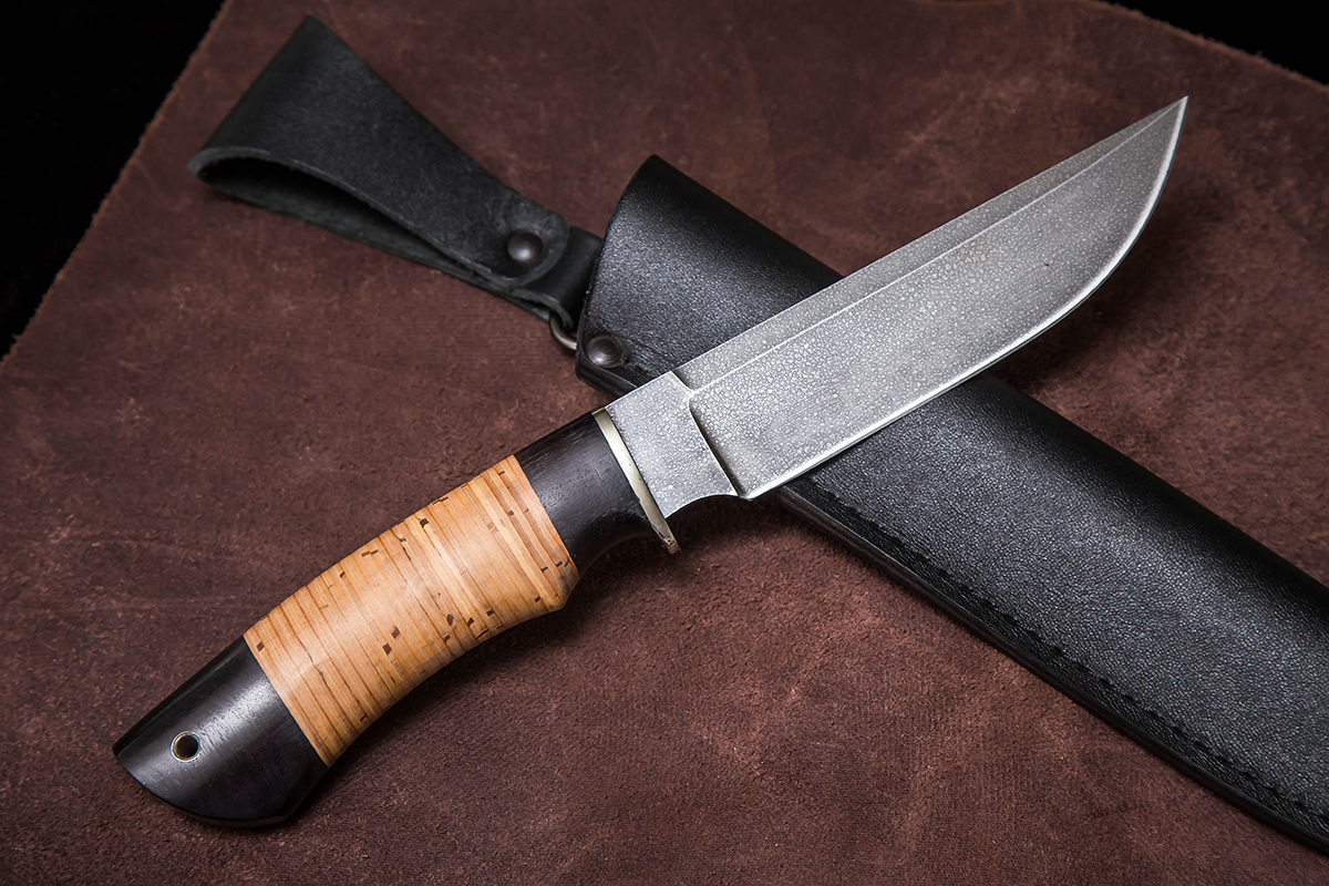 Фото ножа Восточный — 205, сталь хв5, притин мельхиор, береста граб превью - 4
