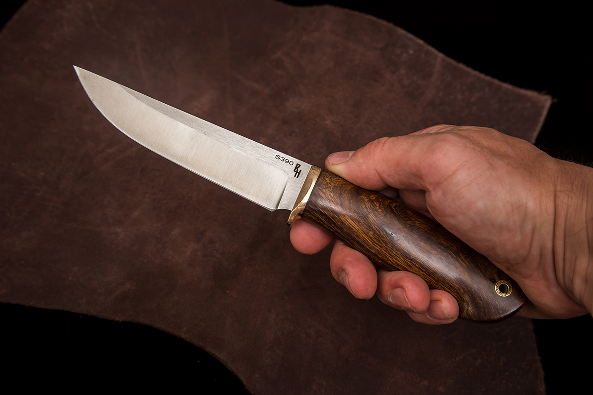 Фото ножа Лиса-2 — 246, сталь s390, притин мокумэ-ганэ, айронвуд превью - 5