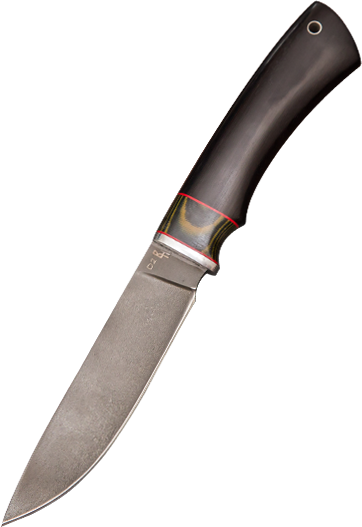 Фото ножа Тайга — 241, сталь d2, притин дюраль, вставка микарта, граб