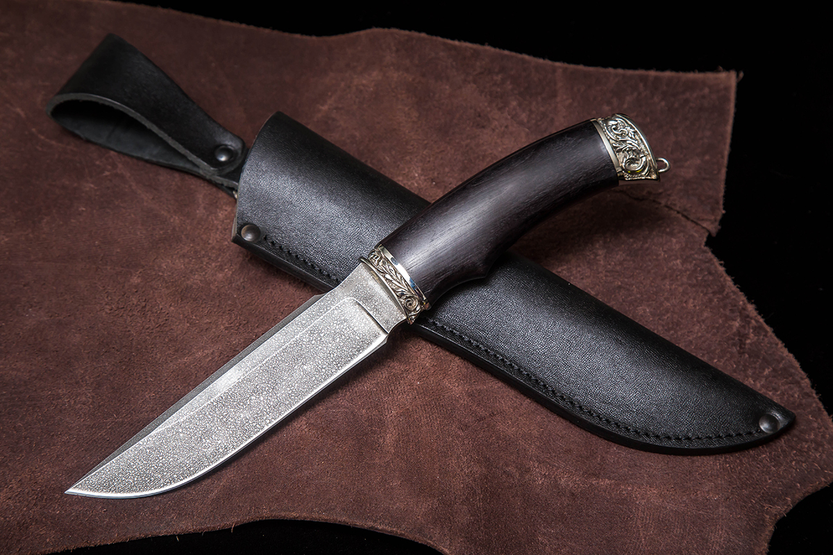 Фото ножа Скорпион — 207, сталь хв5, литье мельхиор, граб превью - 1