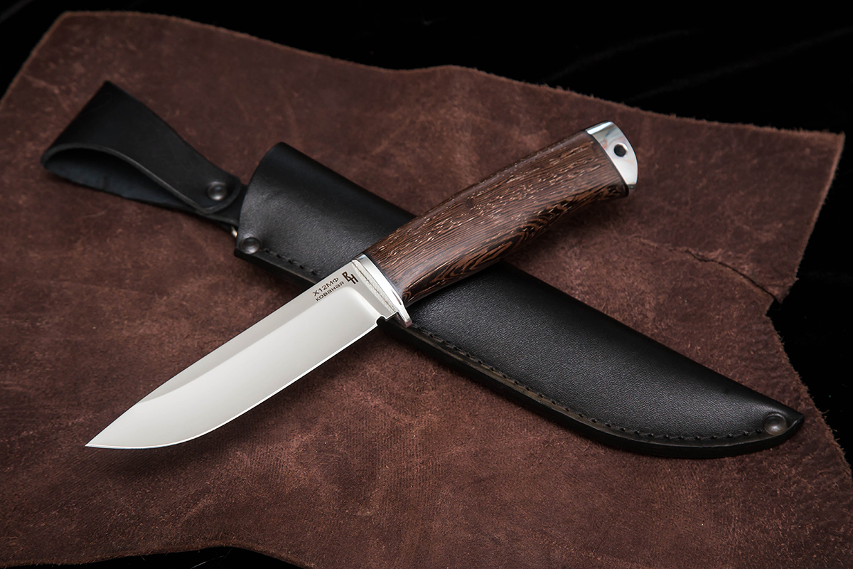 Фото ножа Мурена — 171, сталь х12мф, притин дюраль, венге, тыльник дюраль превью - 1