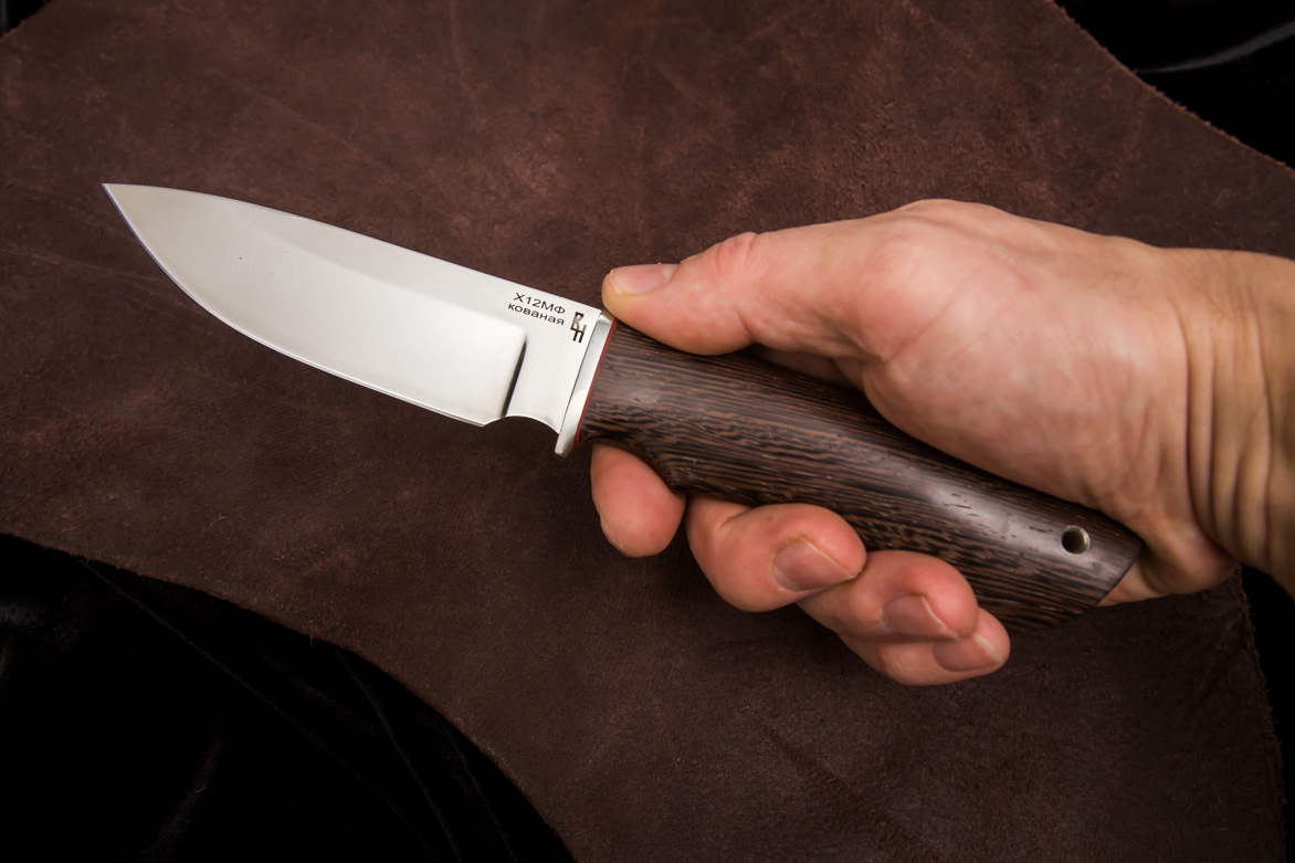 Фото ножа Тигр из стали Х12МФ — 110, сталь х12мф, притин дюраль, венге - 5