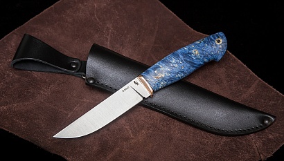 Фото ножа Куница — 193, сталь s390, притин макумэ, кап клена
