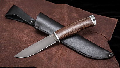 Фото ножа Мурена из стали D2 — 170, сталь d2, притин дюраль, венге, тыльник дюраль