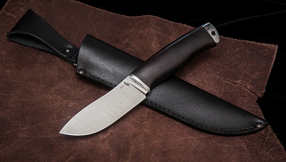 Фото ножа Кулик — 180, сталь d2, притин дюраль, граб, тыльник дюраль