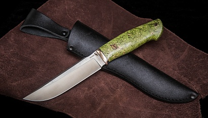 Фото ножа Скорпион — 212, сталь s390, притин макумэ, кап клена