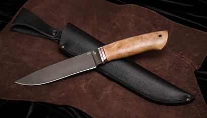 Фото ножа Барс из стали D2 — 114, сталь d2, притин дюраль, кап ореха