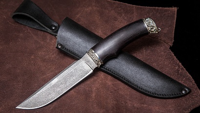 Фото ножа Скорпион — 207, сталь хв5, литье мельхиор, граб
