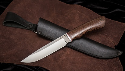 Фото ножа Рабочий — 112, сталь х12мф, притин дюраль, венге