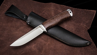 Фото ножа Мурена — 171, сталь х12мф, притин дюраль, венге, тыльник дюраль
