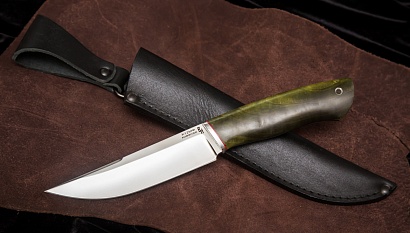 Фото ножа Русский — 116, сталь х12мф, притин дюраль, стабилизированная карельская береза