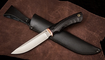 Фото ножа Тайга  — 152, сталь s390, притин макумэ, стаб граб, кам век